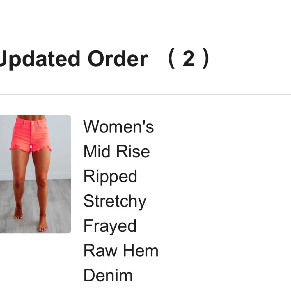 Women's Mid Rise Ripped Stretchy Frayed Hem Denim Shorts - Pink